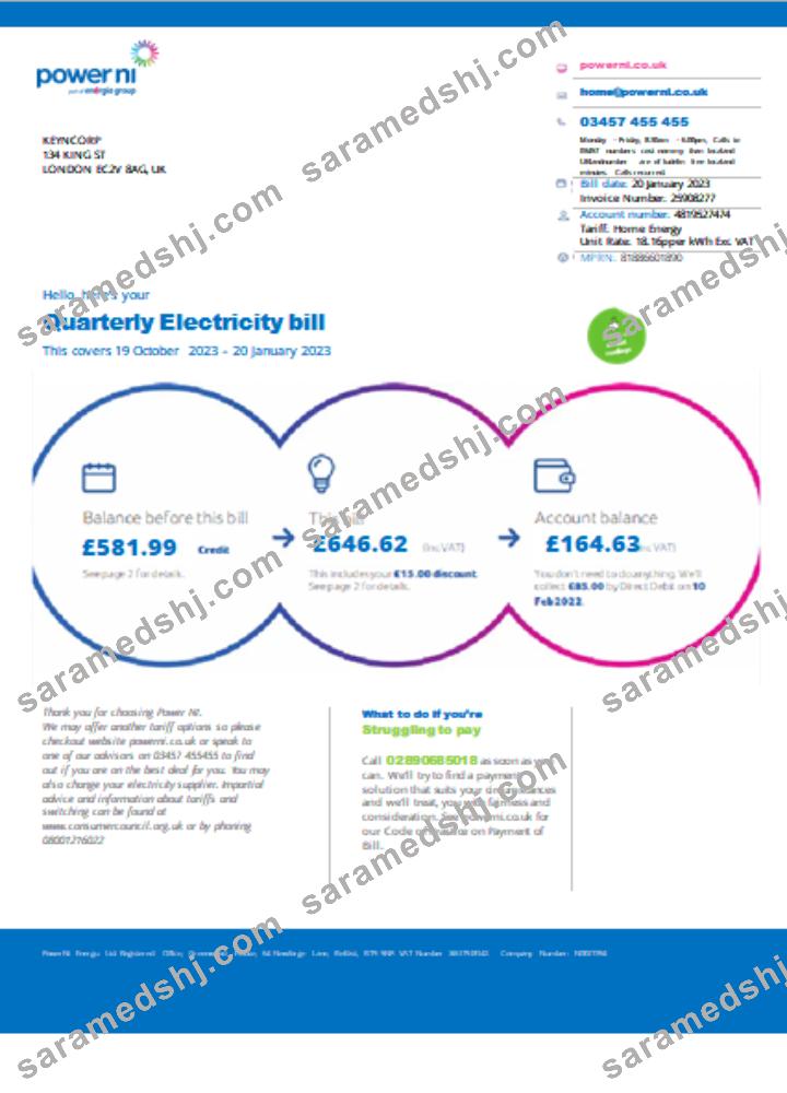 Power NI utility business bill, SCR